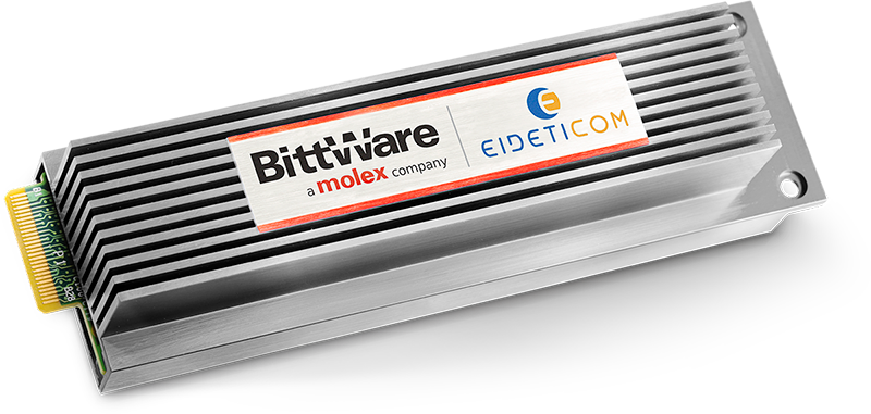 250-E1S module with BittWare and Eideticom logos